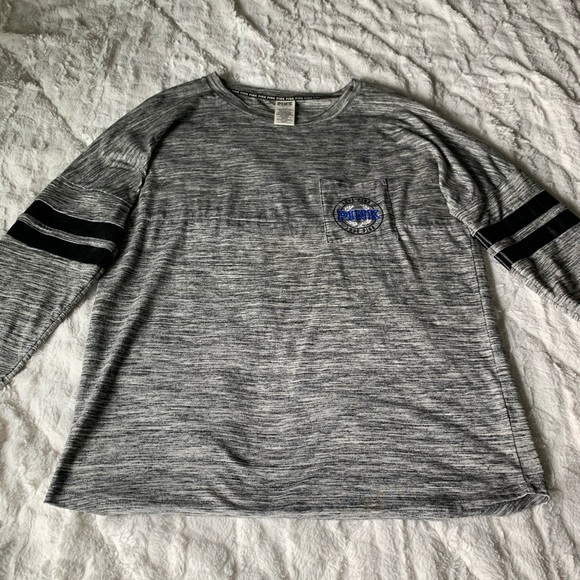 victoria’s secret pink gray leather top - Picture 2 of 6